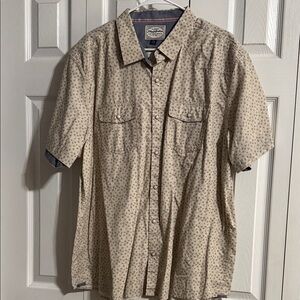 Flag & Anthem Beige Casual Button Down Shirt
